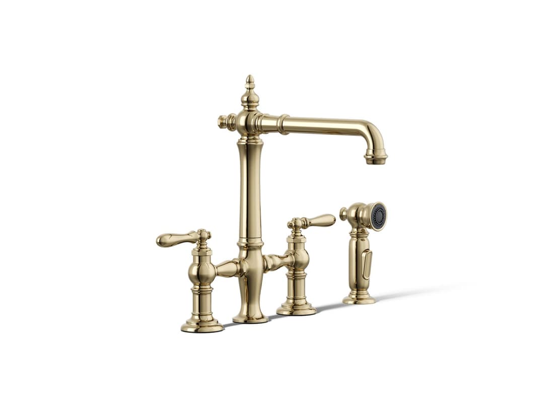 Kohler | Artifacts | Bridge Kitchen Faucet - Vibrant French Gold by Kohler