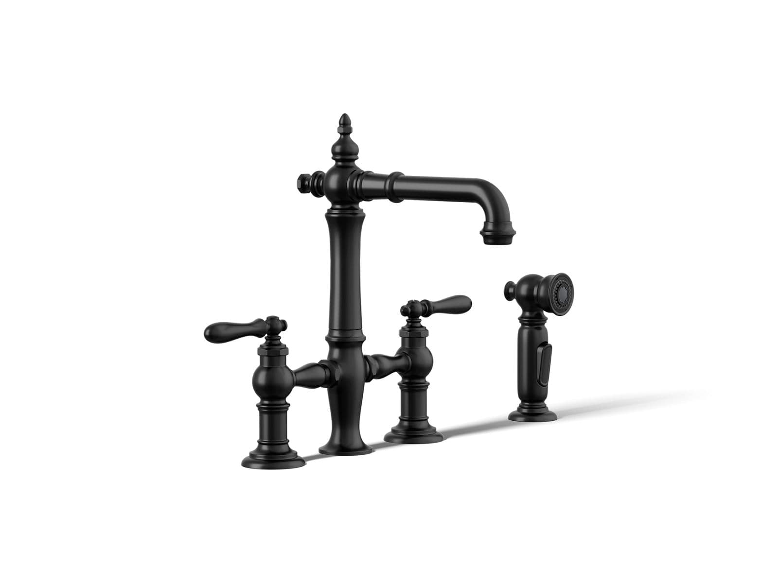 Kohler | Artifacts | Two Hole Kitchen Faucets - Matte Black by Kohler