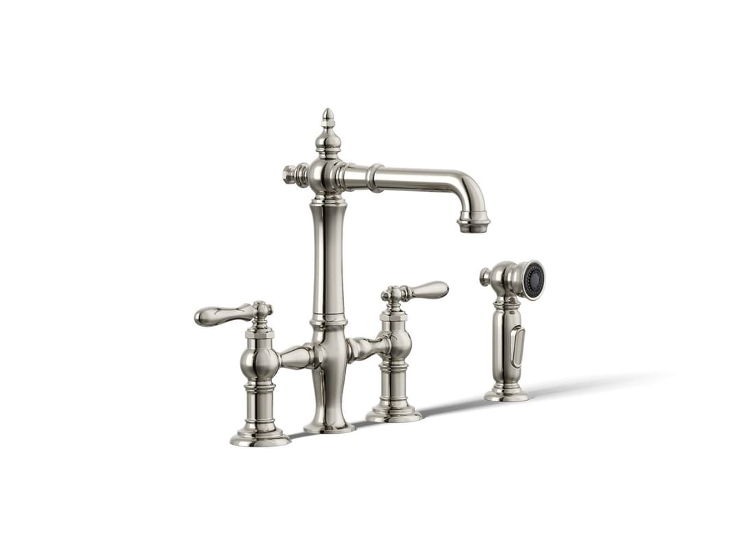 Kohler | Artifacts | Bridge Kitchen Faucet - Vibrant Polished Nickel by Kohler