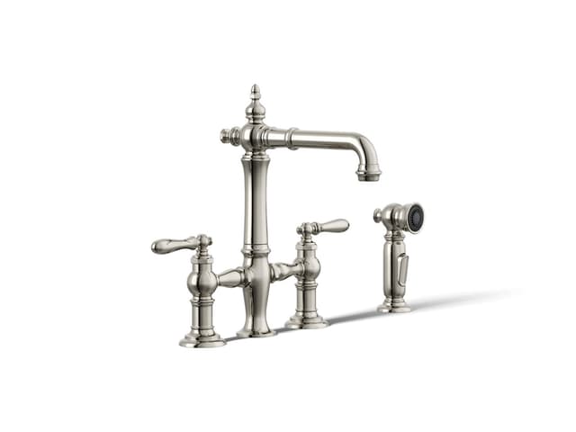 Kohler | Artifacts | Bridge Kitchen Faucet - Vibrant Polished Nickel