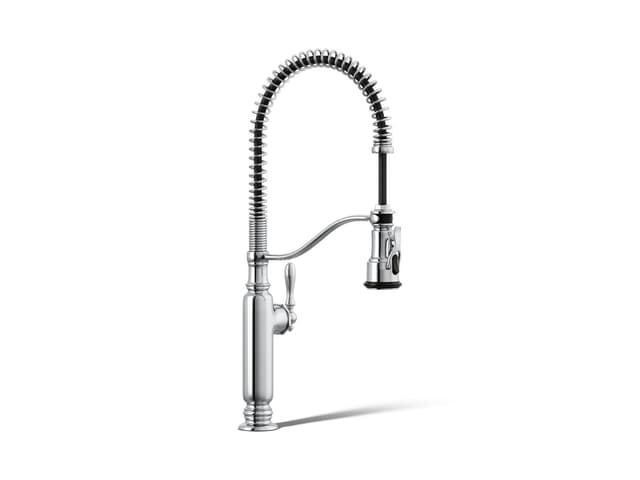 Kohler Tournant Semi-professional kitchen sink faucet with three-function sprayhead - Polished Chrome
