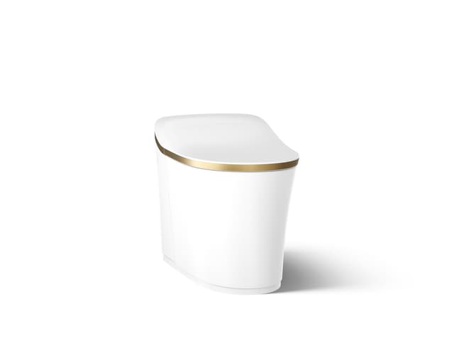 Kohler | Eir | One Piece Toilet - White With Moderne Brushed Brass