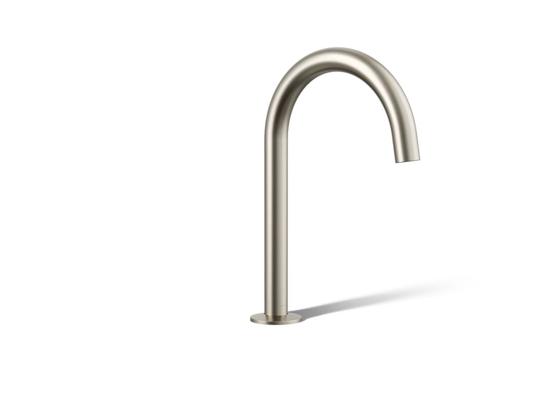Kohler Components Deck-mount bath spout with Tube design - Vibrant Brushed Nickel by Kohler