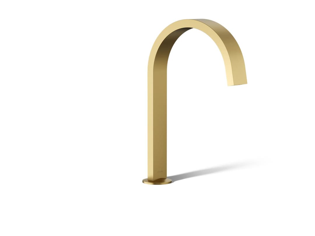 Kohler Components Deck-mount bath spout with Ribbon design - Vibrant Brushed Moderne Brass by Kohler