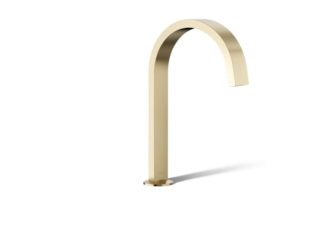 Kohler Components Deck-mount bath spout with Ribbon design - Vibrant French Gold