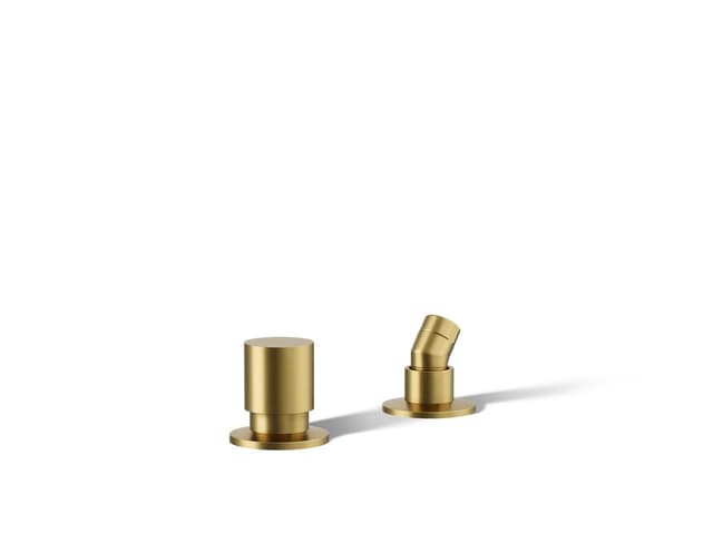 Kohler Components Deck-mount handshower holder and two-way diverter valve - Vibrant Brushed Moderne Brass