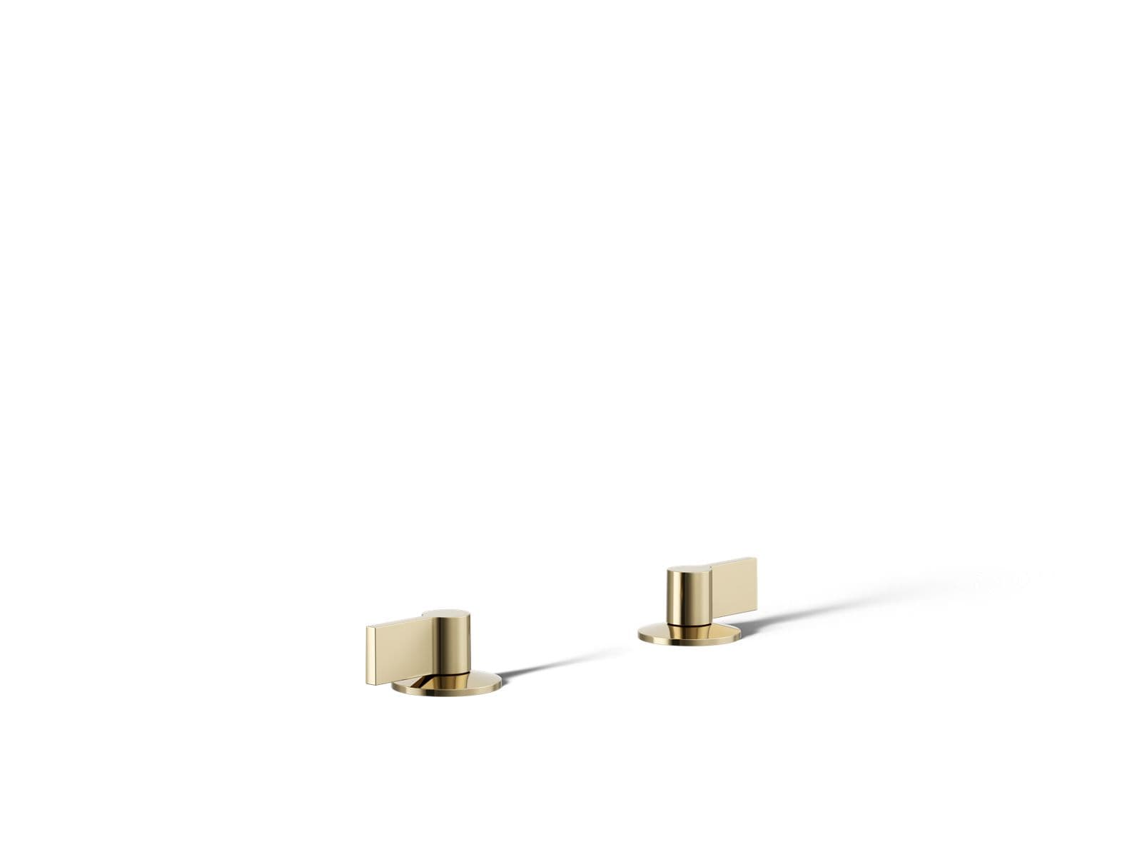 Kohler Components Deck-mount bath faucet handles with Lever design - Vibrant French Gold by Kohler