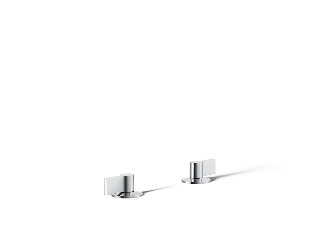 Kohler Components Deck-mount bath faucet handles with Lever design - Polished Chrome by Kohler