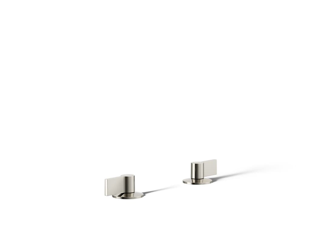 Kohler Components Deck-mount bath faucet handles with Lever design - Vibrant Polished Nickel by Kohler