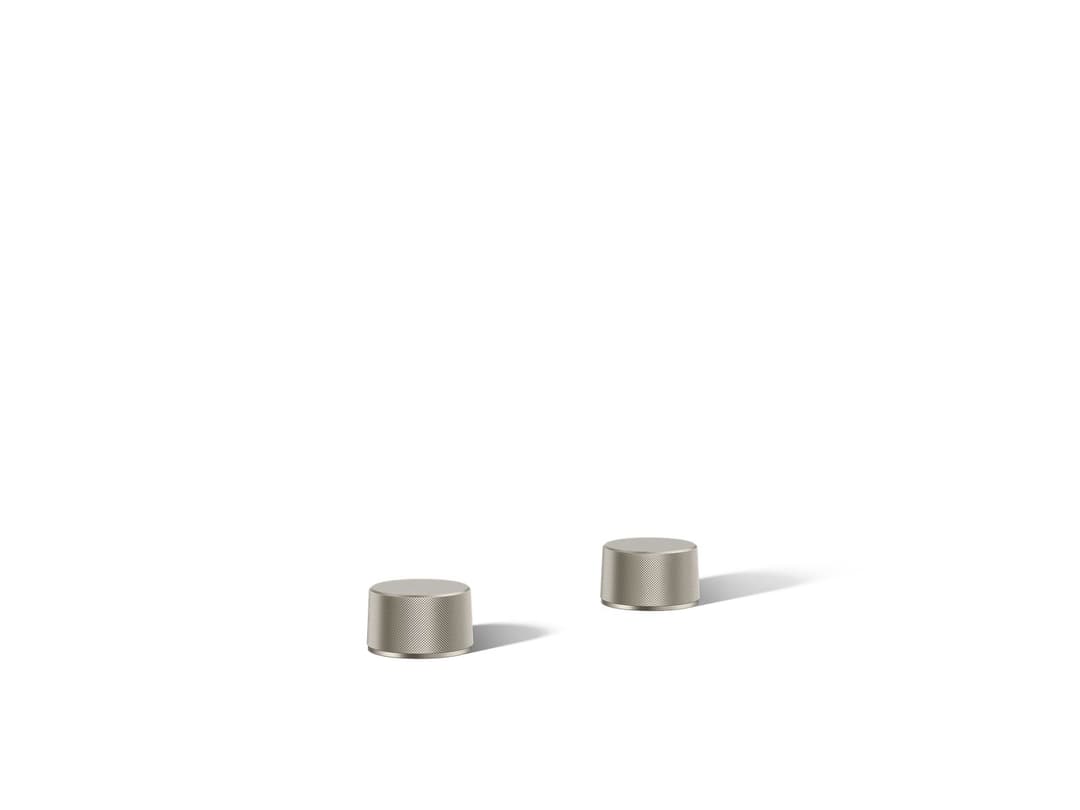 Kohler Components Deck-mount bath faucet handles with Oyl design - Vibrant Brushed Nickel by Kohler