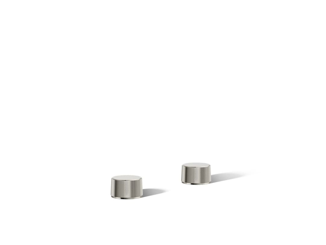 Kohler Components Deck-mount bath faucet handles with Oyl design - Vibrant Polished Nickel by Kohler