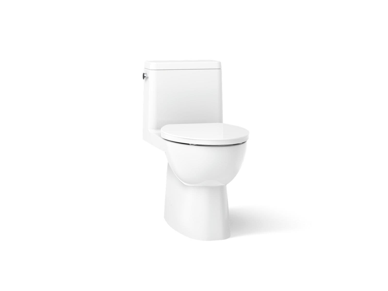Kohler Reach One-piece compact elongated toilet with skirted trapway, 1.28 gpf - White by Kohler
