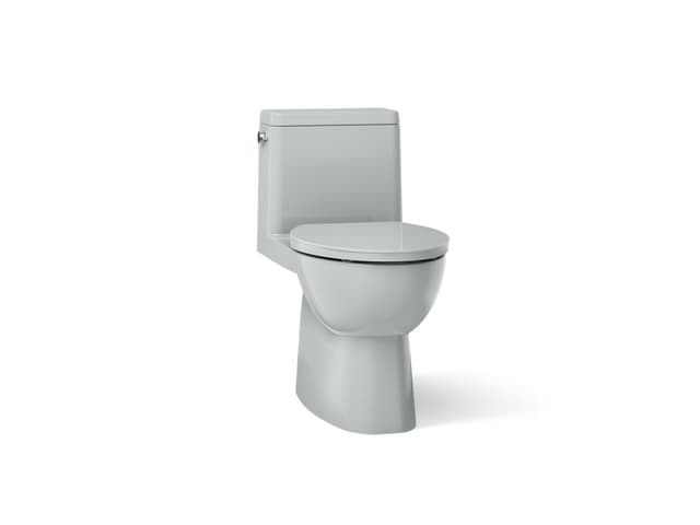 Kohler Reach One-piece compact elongated toilet with skirted trapway, 1.28 gpf - Ice Grey