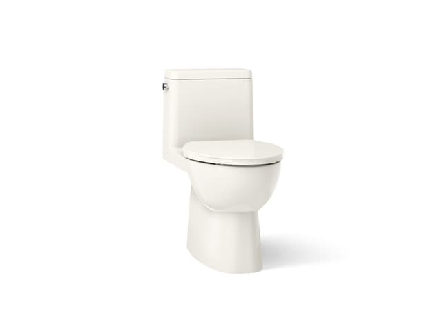 Kohler Reach One-piece compact elongated toilet with skirted trapway, 1.28 gpf - Biscuit