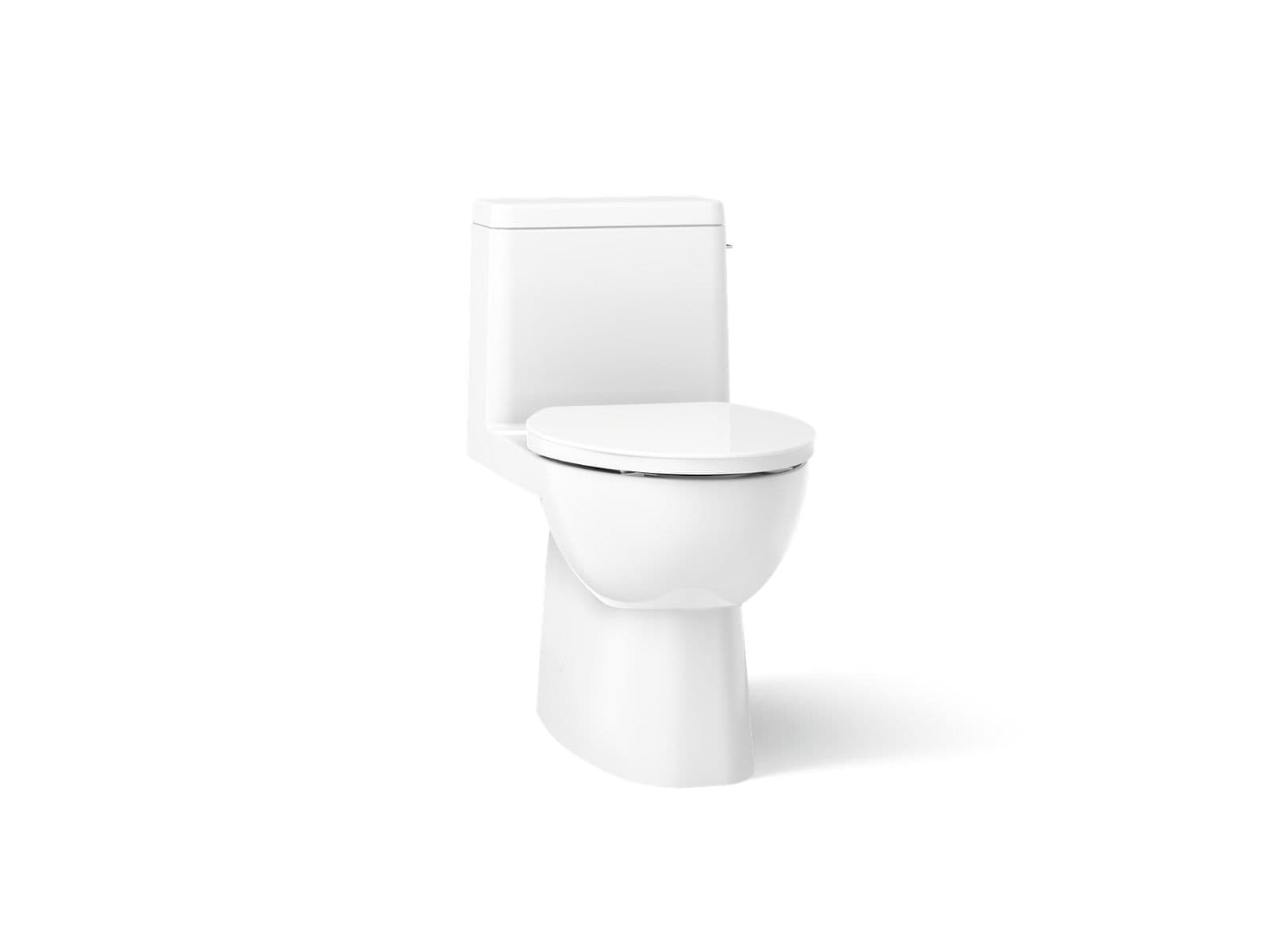 Kohler Reach One-piece compact elongated toilet with skirted trapway, 1.28 gpf - White by Kohler