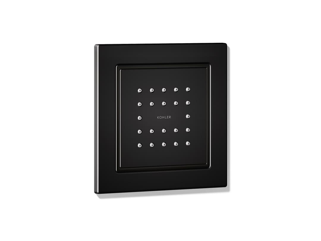 Kohler WaterTile Square 22-nozzle single-function body spray, 2.5 gpm - Matte Black by Kohler