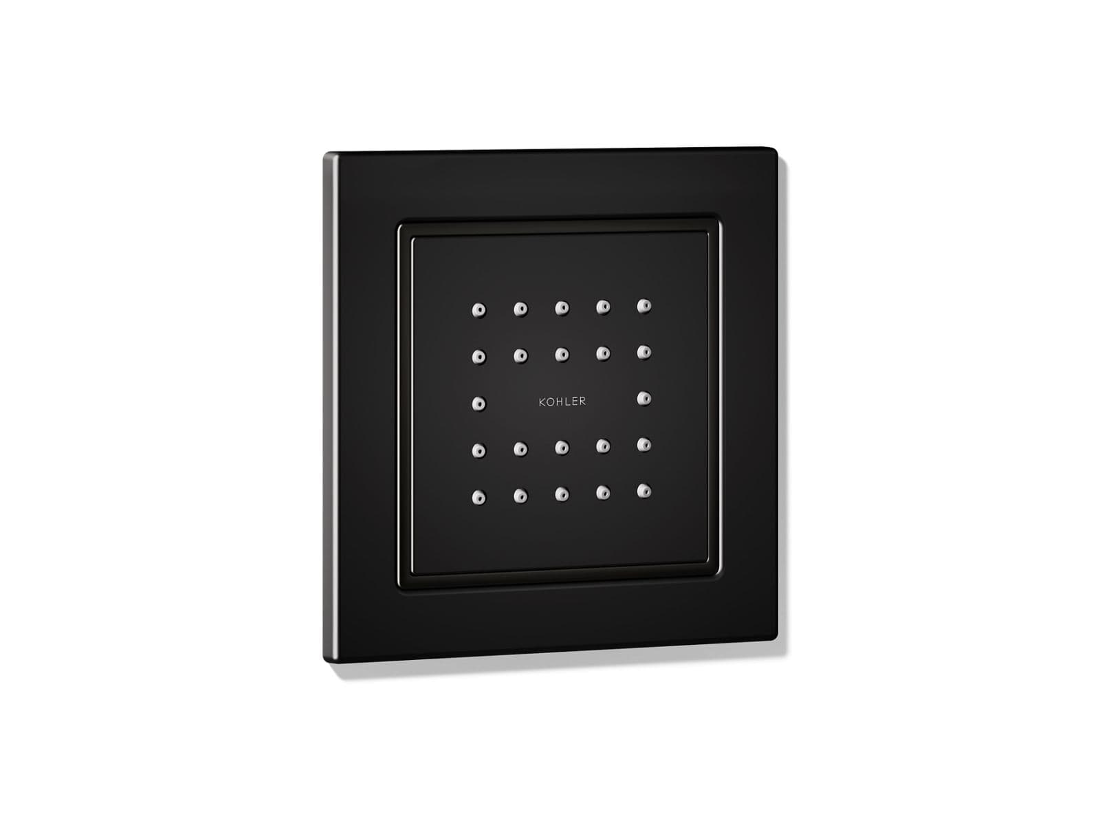 Kohler WaterTile Square 22-nozzle single-function body spray, 2.5 gpm - Matte Black by Kohler