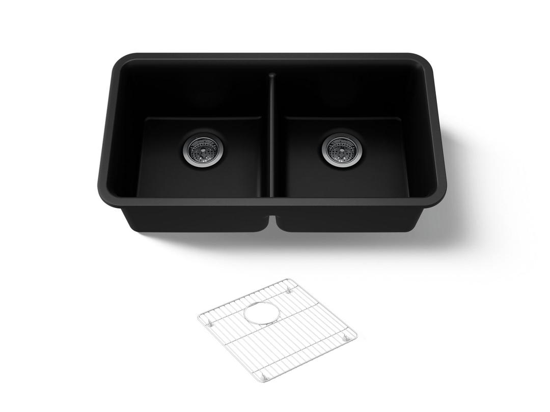Kohler | Cairn | Drop In Kitchen Sink - Matte Black by Kohler