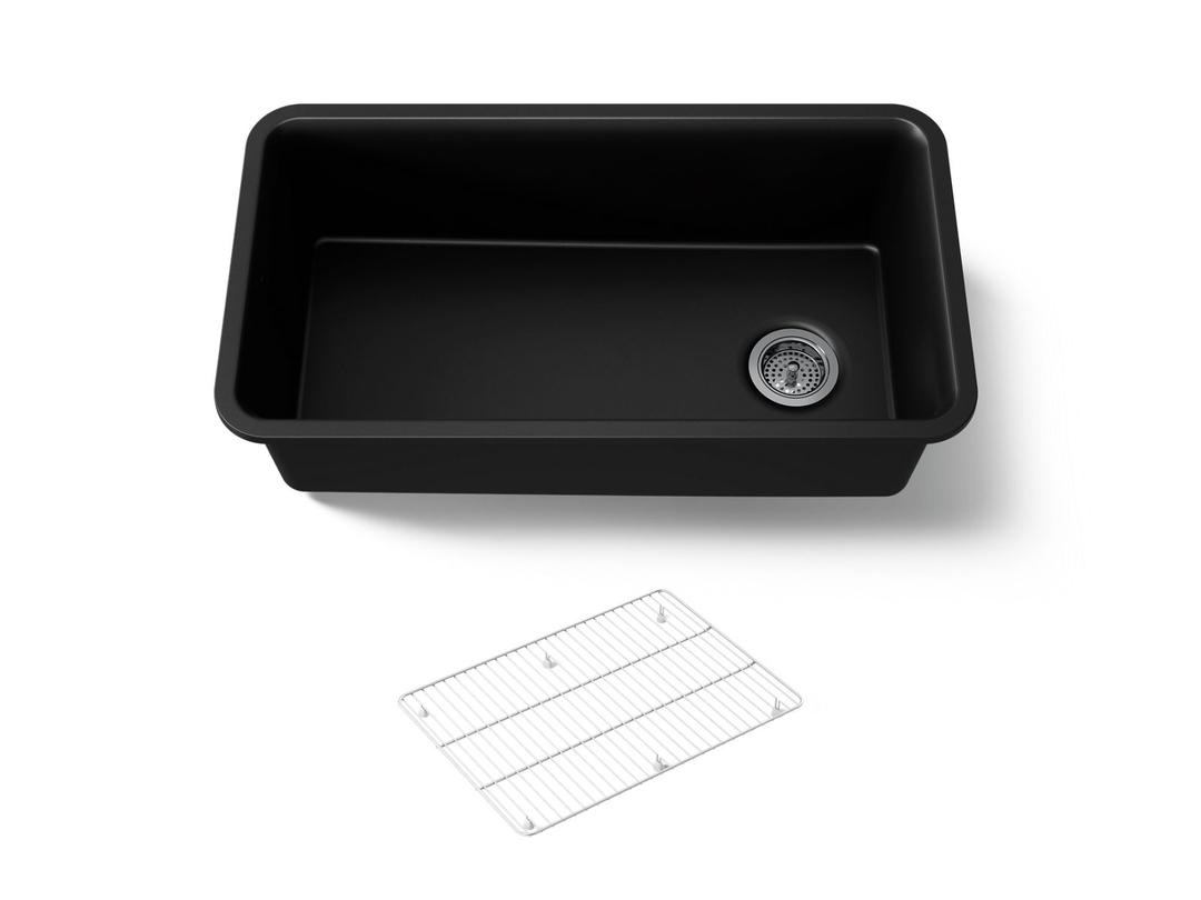 Kohler | Cairn | Drop In Kitchen Sink - Matte Black by Kohler