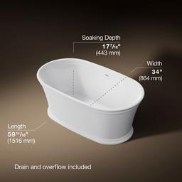 Kohler | Memoirs | Free Standing Soaking Tub - White - image 3
