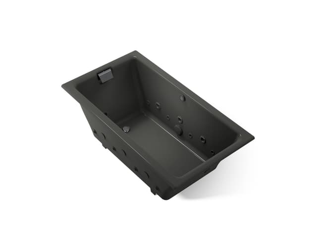 Kohler Tea-for-Two 66'' x 36'' drop-in Effervescence whirlpool bath - Thunder Grey