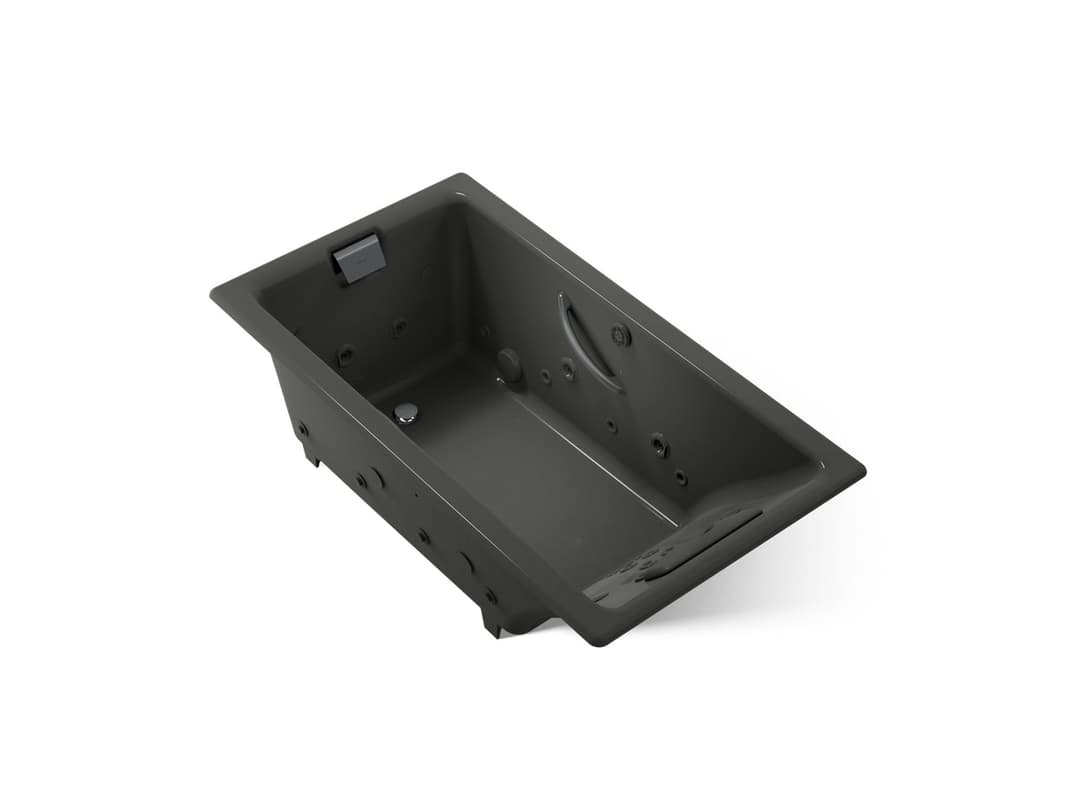 Kohler Tea-for-Two 66'' x 36'' drop-in Effervescence whirlpool bath - Thunder Grey by Kohler