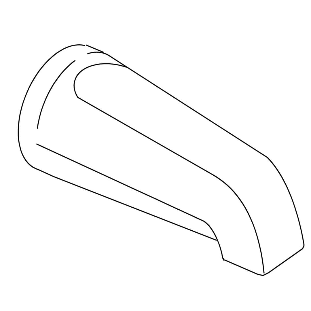Kohler Genuine Parts Spout, SLIP BATH - Polished Chrome by Kohler Genuine Parts