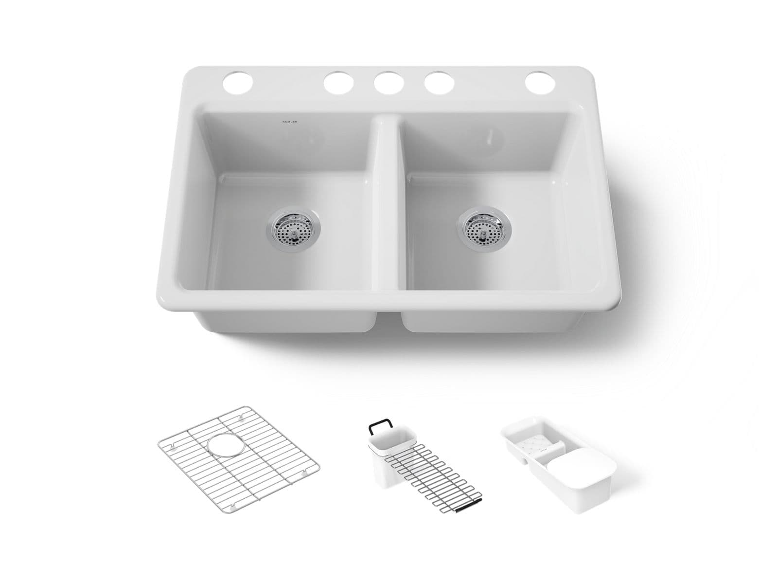 Kohler | Riverby | Undermount Kitchen Sink - White by Kohler