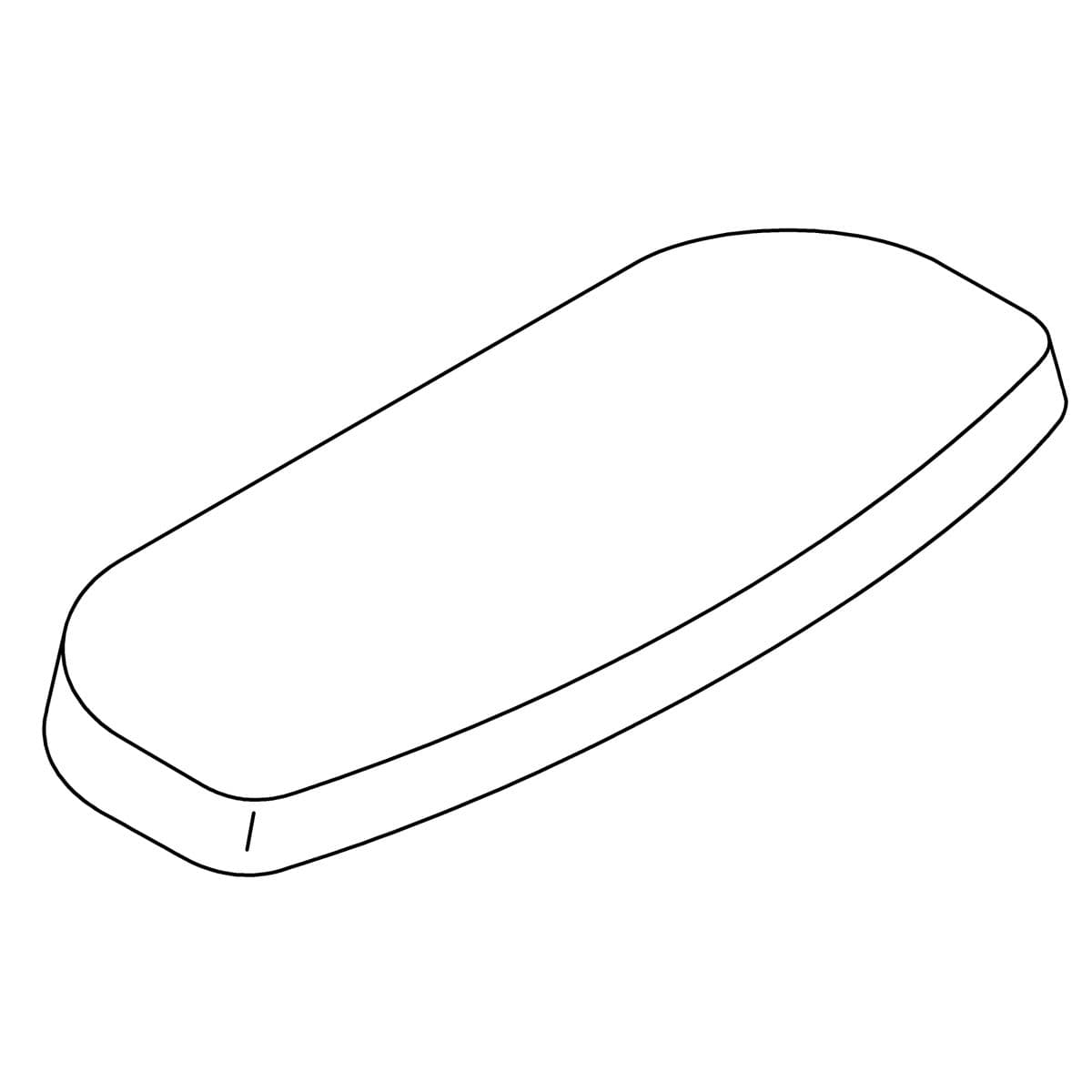 Kohler Genuine Parts Cover, Toilet, 1-PC - Almond by Kohler Genuine Parts