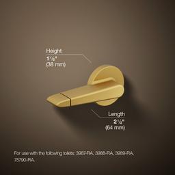 Kohler Dual-flush trip lever, right hand - Vibrant Brushed Moderne Brass - image 3