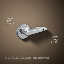 Kohler Dual-flush trip lever, left hand - Polished Chrome - image 2