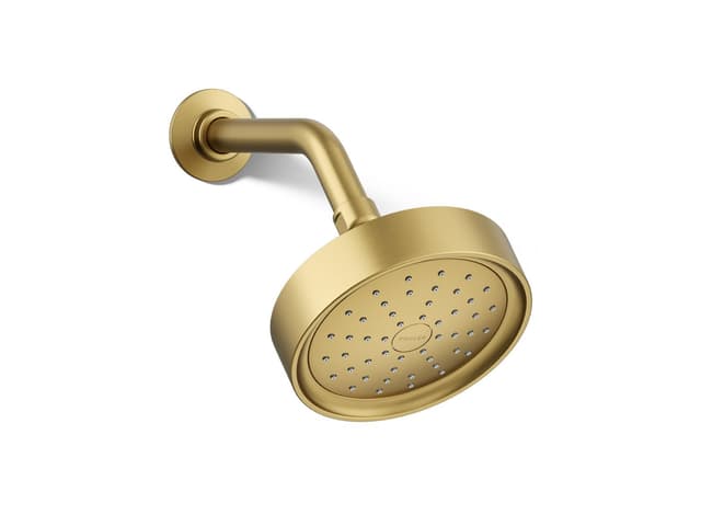 Kohler Purist Single-function showerhead, 2.5 gpm - Vibrant Brushed Moderne Brass