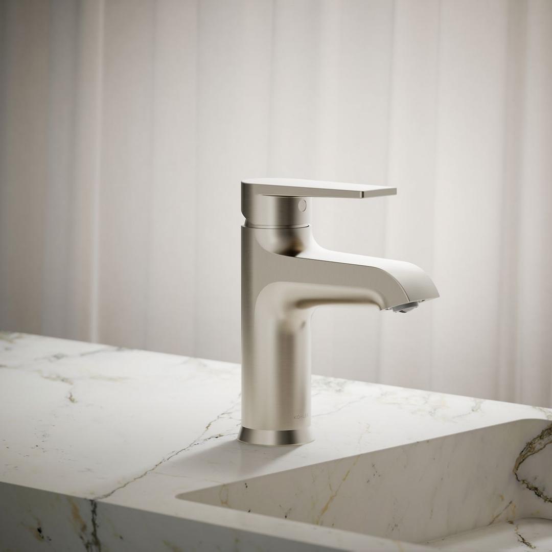 Hint Single-Handle Bathroom Sink Faucet 1.2 GPM - Vibrant Brushed Nickel by Kohler