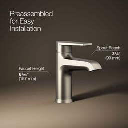 Hint Single-Handle Bathroom Sink Faucet 1.2 GPM - Vibrant Brushed Nickel - image 2