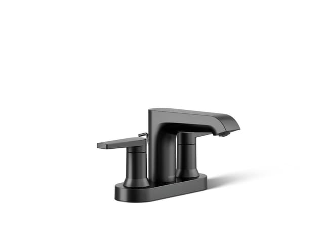 Kohler Centerset bathroom sink faucet, 1.2 gpm - Matte Black