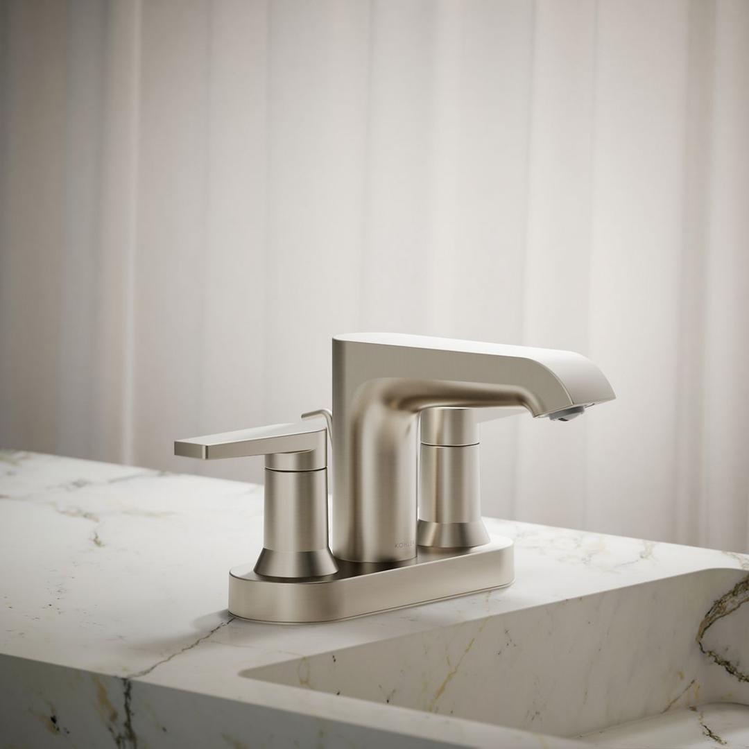 Kohler | Hint | Widespread Bathroom Sink Faucet - Vibrant Brushed Nickel by Kohler