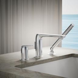 Avid Deck-mount bath faucet with handshower - Polished Chrome - image 2