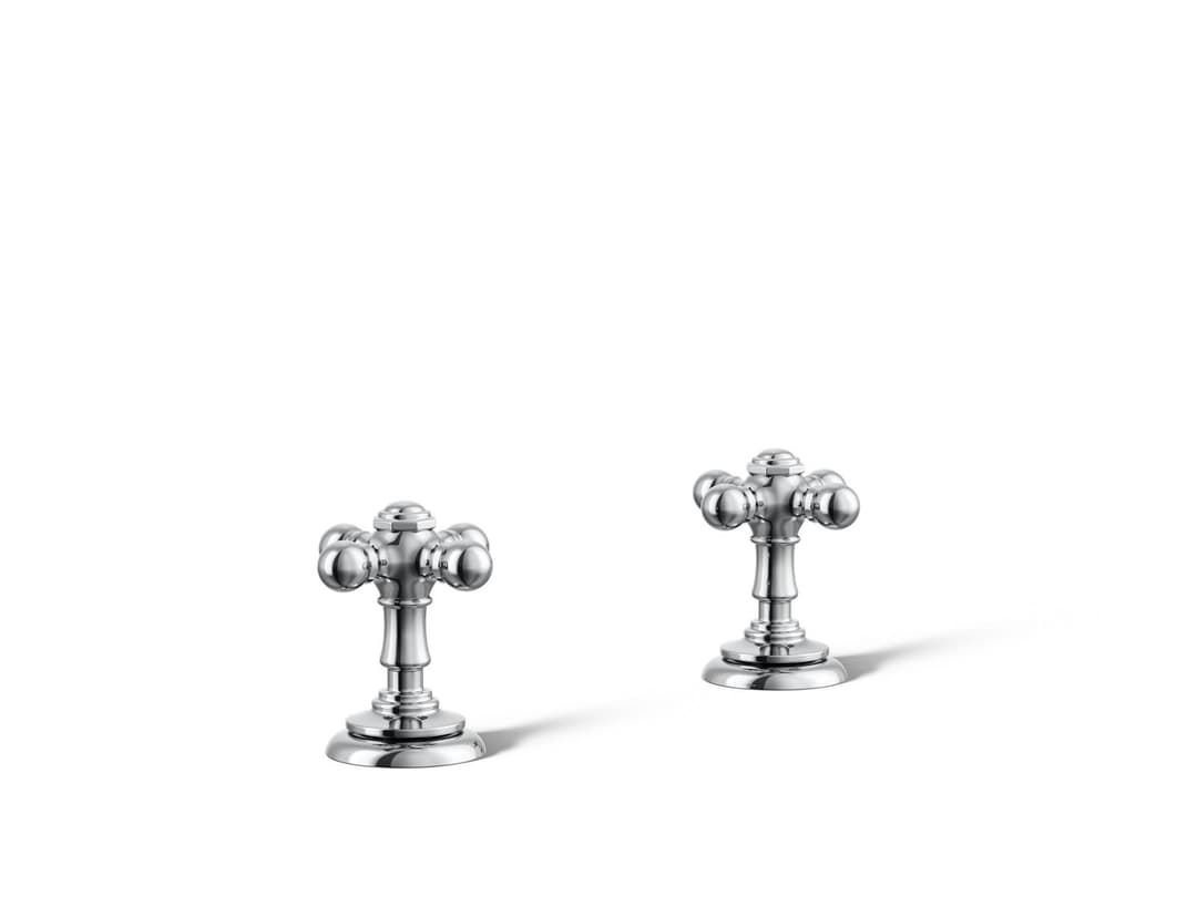 Kohler Artifacts Cross bathroom sink faucet handles - Polished Chrome by Kohler
