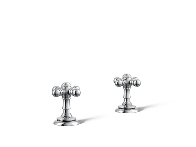 Kohler Artifacts Cross bathroom sink faucet handles - Polished Chrome