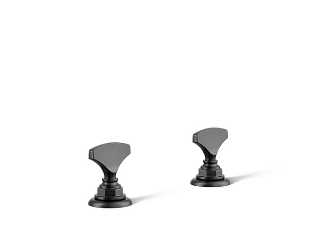 Kohler Artifacts T-handle bathroom sink faucet handles - Matte Black