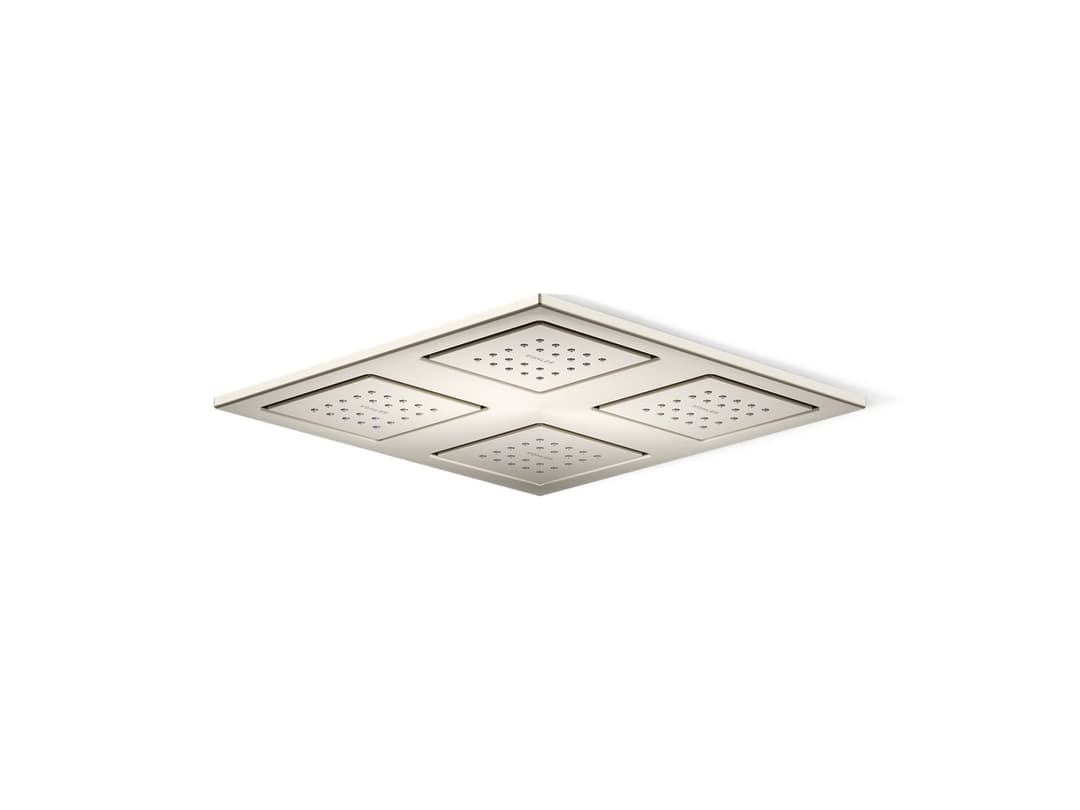 Kohler WaterTile Rain Overhead shower panel with four 22-nozzle sprayheads - Vibrant Brushed Nickel by Kohler