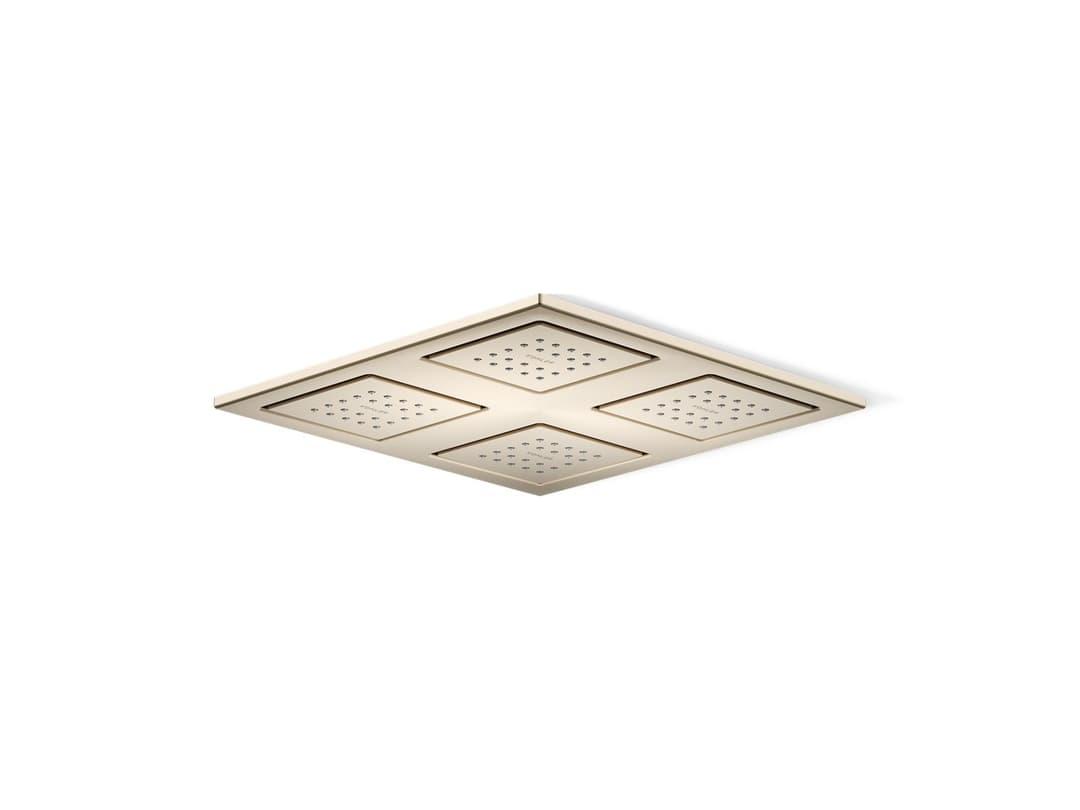 Kohler WaterTile Rain Overhead shower panel with four 22-nozzle sprayheads - Vibrant Brushed Bronze by Kohler