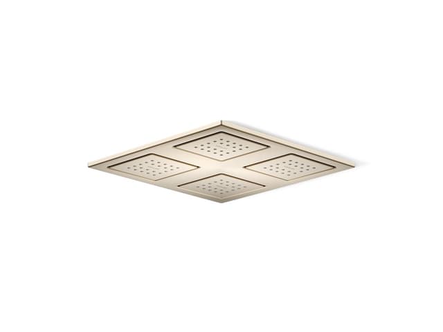Kohler WaterTile Rain Overhead shower panel with four 22-nozzle sprayheads - Vibrant Brushed Bronze