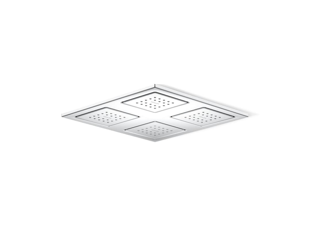 Kohler WaterTile Rain Overhead shower panel with four 22-nozzle sprayheads - Polished Chrome by Kohler