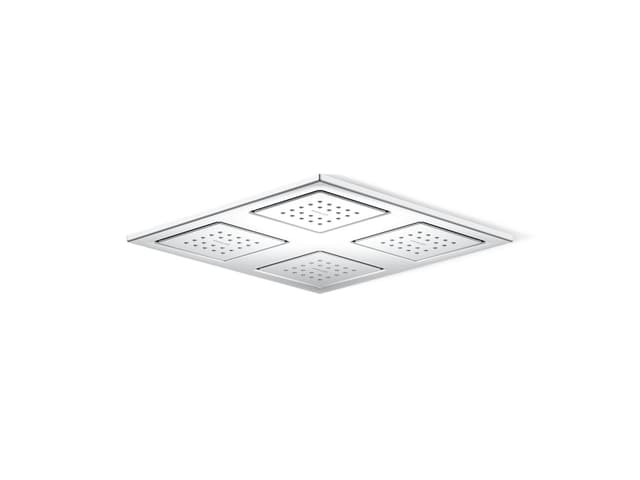 Kohler WaterTile Rain Overhead shower panel with four 22-nozzle sprayheads - Polished Chrome