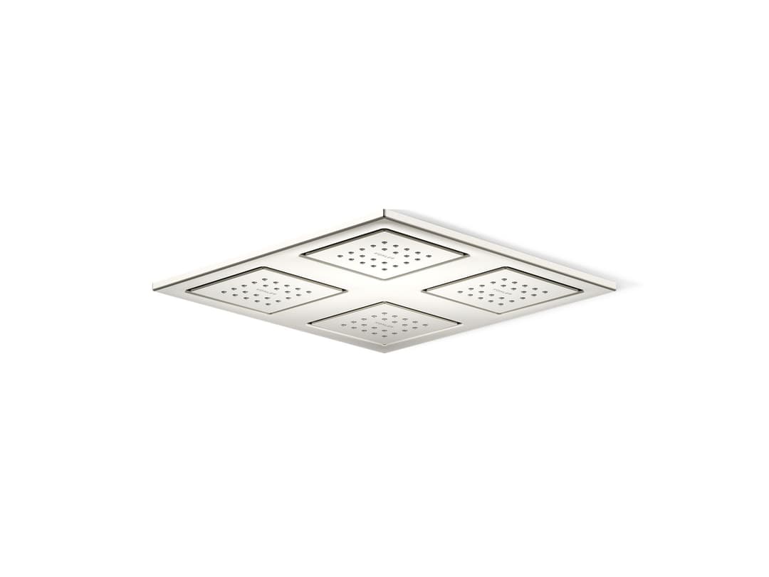 Kohler WaterTile Rain Overhead shower panel with four 22-nozzle sprayheads - Vibrant Polished Nickel by Kohler