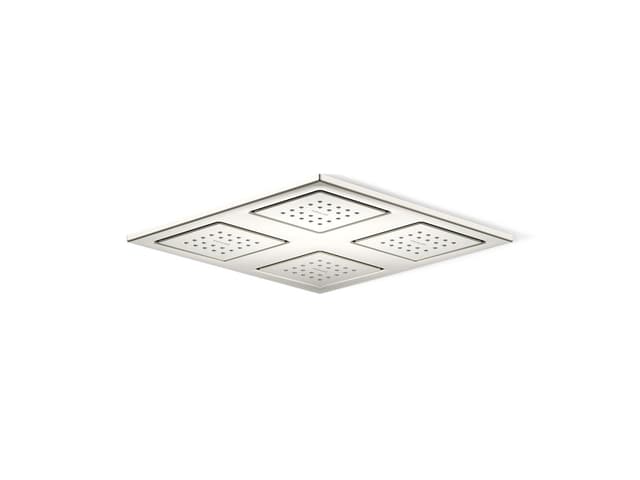 Kohler WaterTile Rain Overhead shower panel with four 22-nozzle sprayheads - Vibrant Polished Nickel