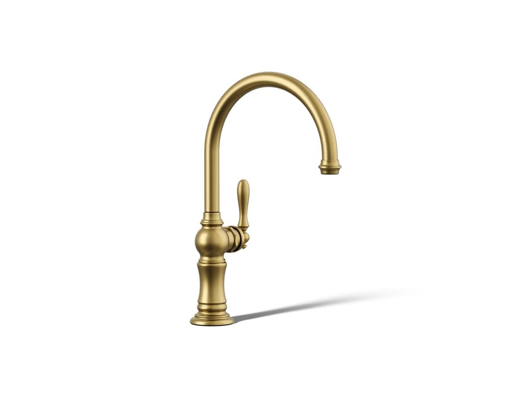 Kohler Artifacts Single-handle kitchen sink faucet - Vibrant Brushed Moderne Brass by Kohler