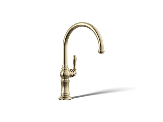 Kohler Artifacts Single-handle kitchen sink faucet - Vibrant French Gold