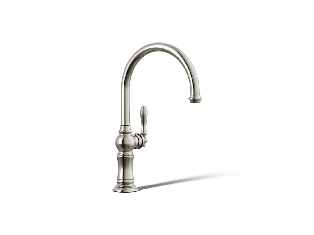 Kohler Artifacts Single-handle kitchen sink faucet - Vibrant Polished Nickel by Kohler